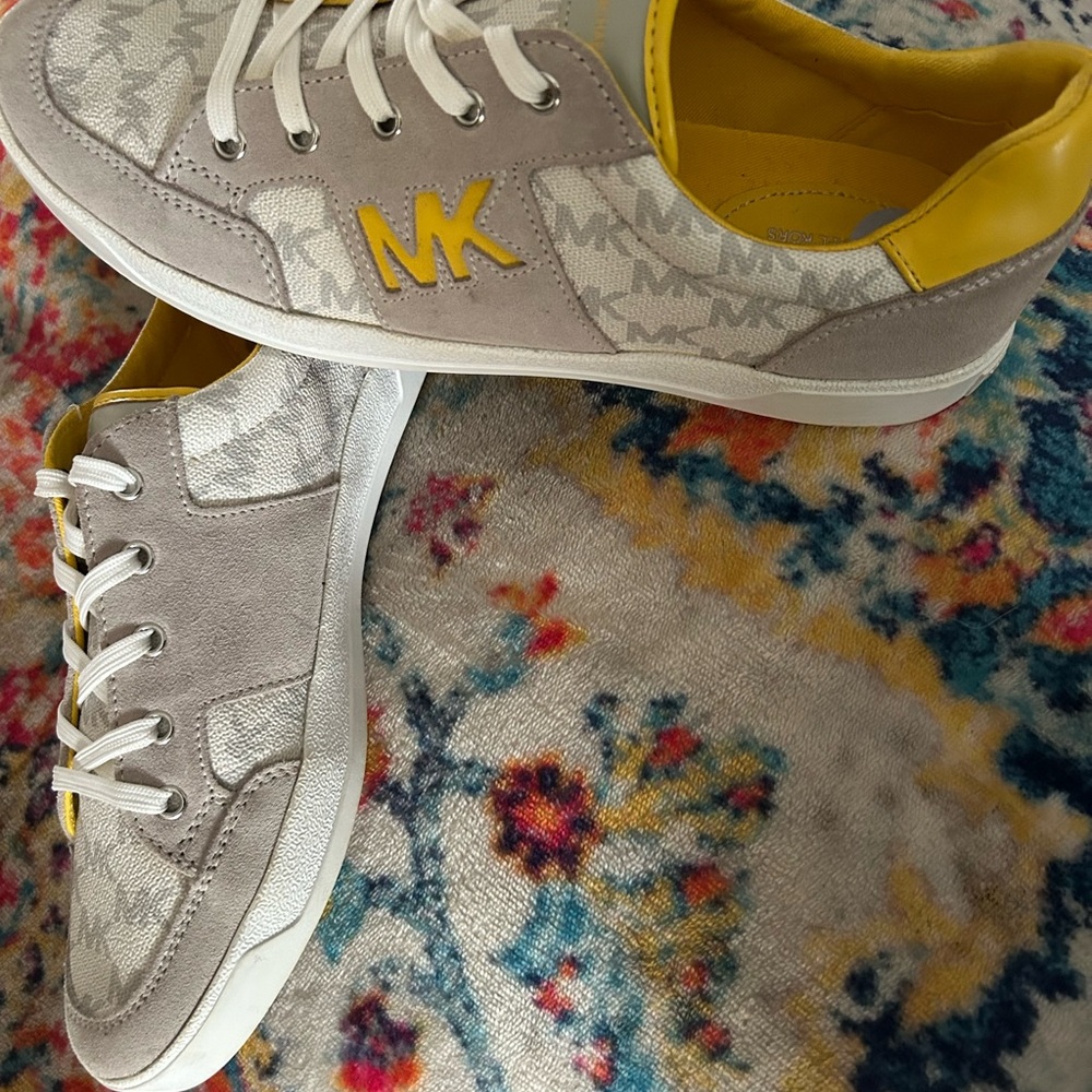 Michael Kors Yellow, Gray and Cream Sneakers - Picture 8 of 13